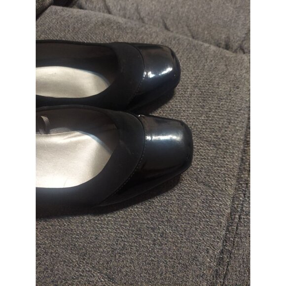 LifeStride Womens Parigi Glossy Black Heels Pumps Shoes 8M Y2K Party Suede - Picture 3 of 10